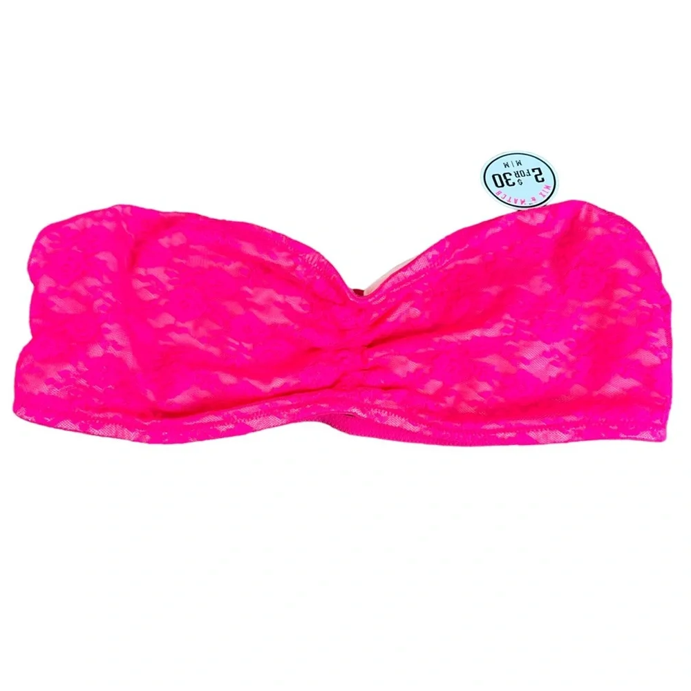 Victoria’s Secret PINK Lace Bandeau, size Medium NWT